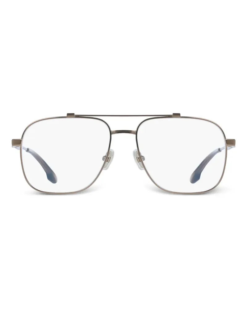 Victoria Beckham Eckige Sonnenbrille mit Doppelsteg - Gold Gold