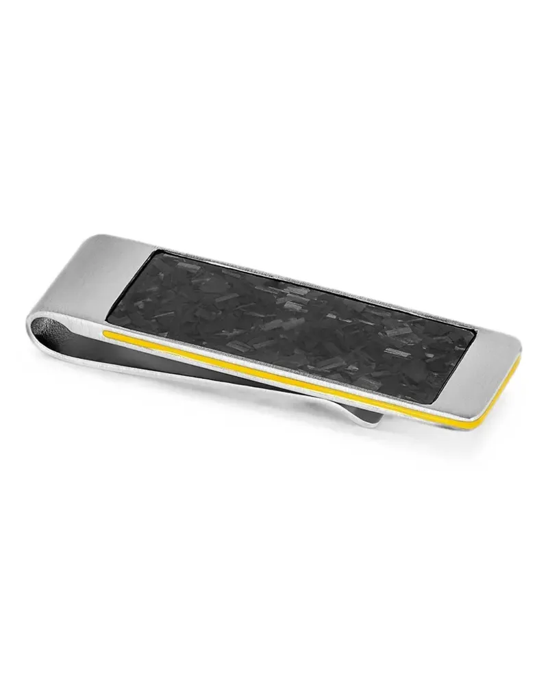 Tateossian carbon-fibre-inlay money clip - Silber Silber