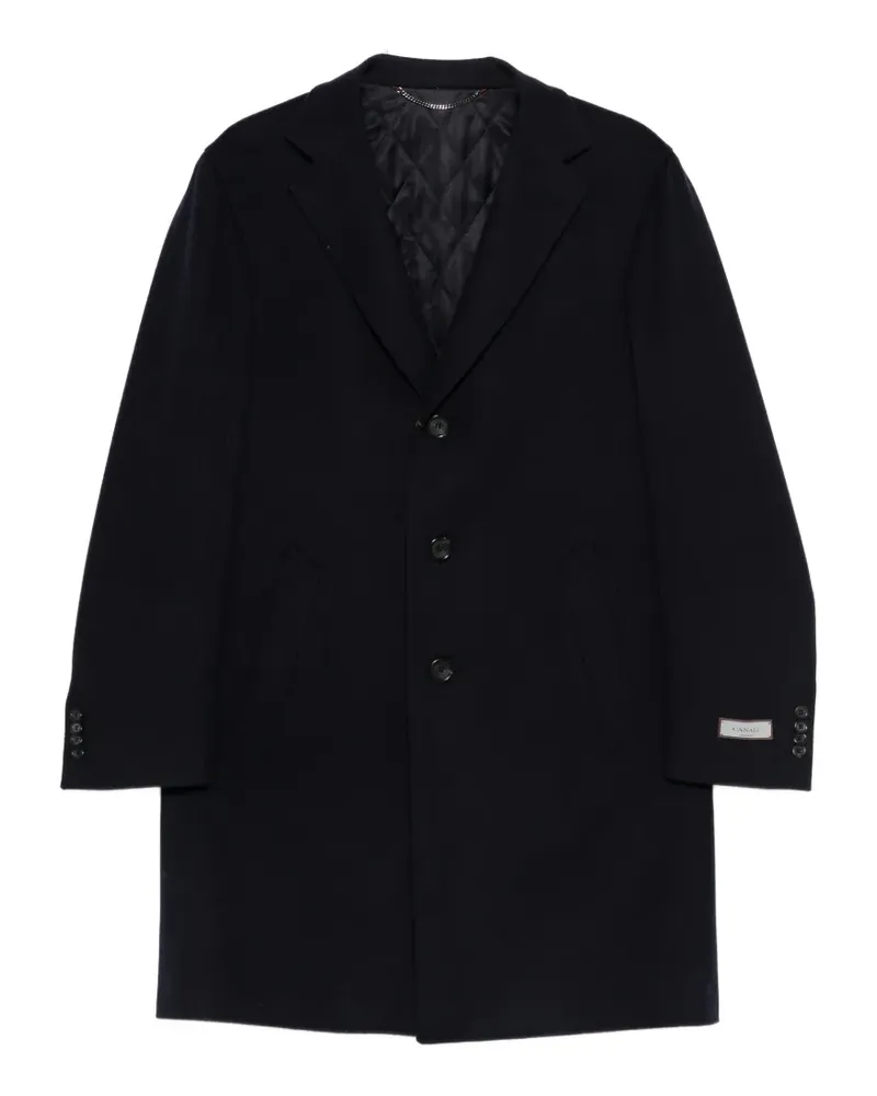 Canali Kei buttoned overcoat - Blau Blau