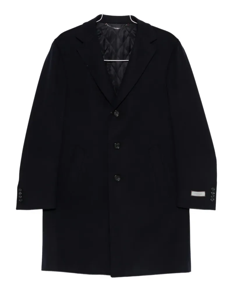 Canali Kei buttoned overcoat - Blau Blau