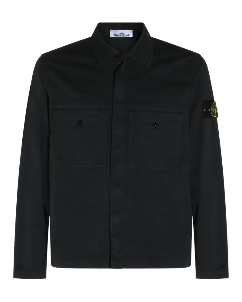 Stone Island Compass-patch shirt jacket - Schwarz Schwarz