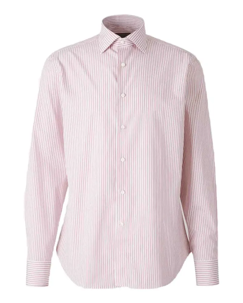 Canali striped cotton shirt - Rosa Rosa