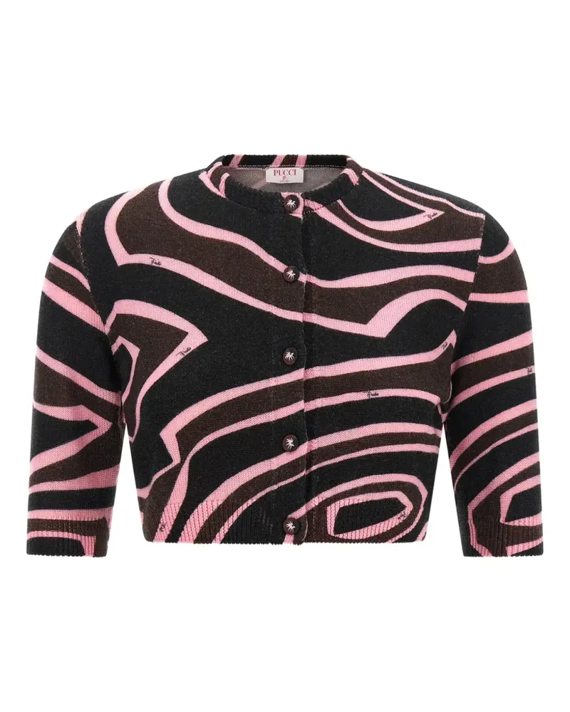 Emilio Pucci Onde cropped cardigan - Schwarz Schwarz