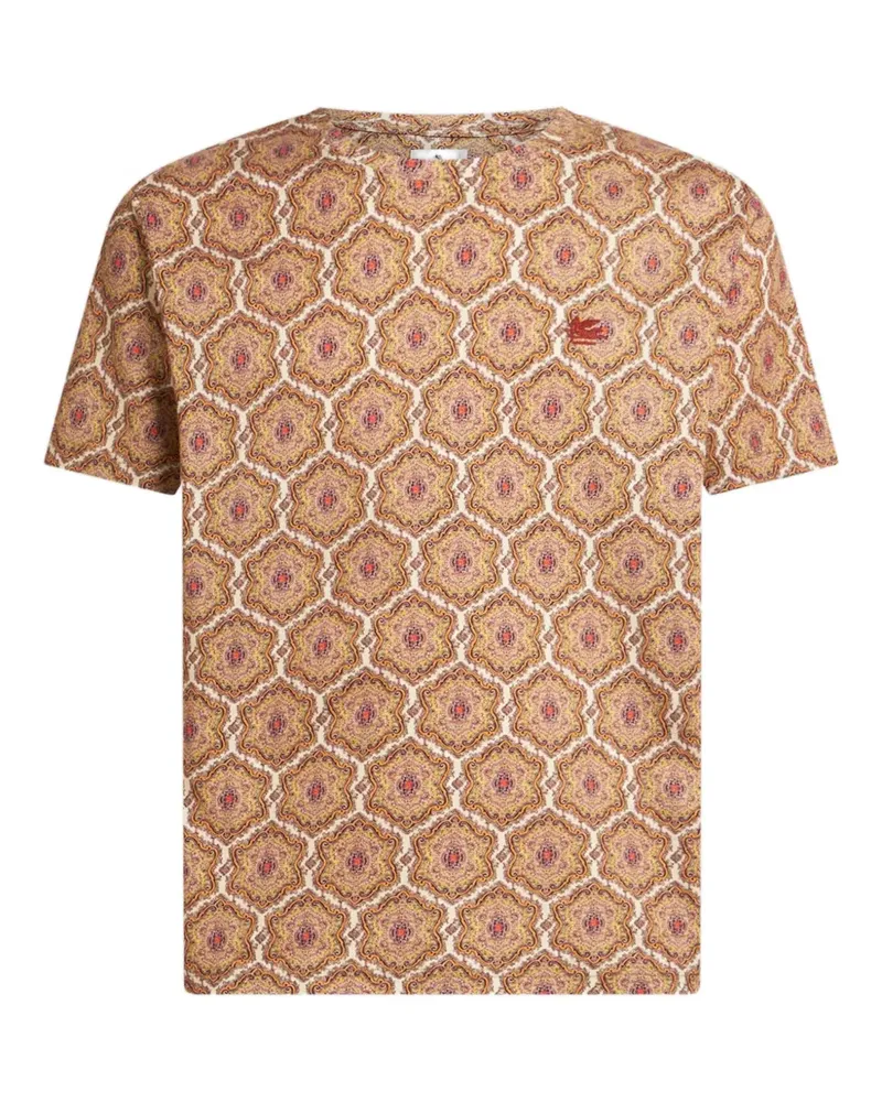 Etro T-Shirt mit Paisley-Print - Braun Braun