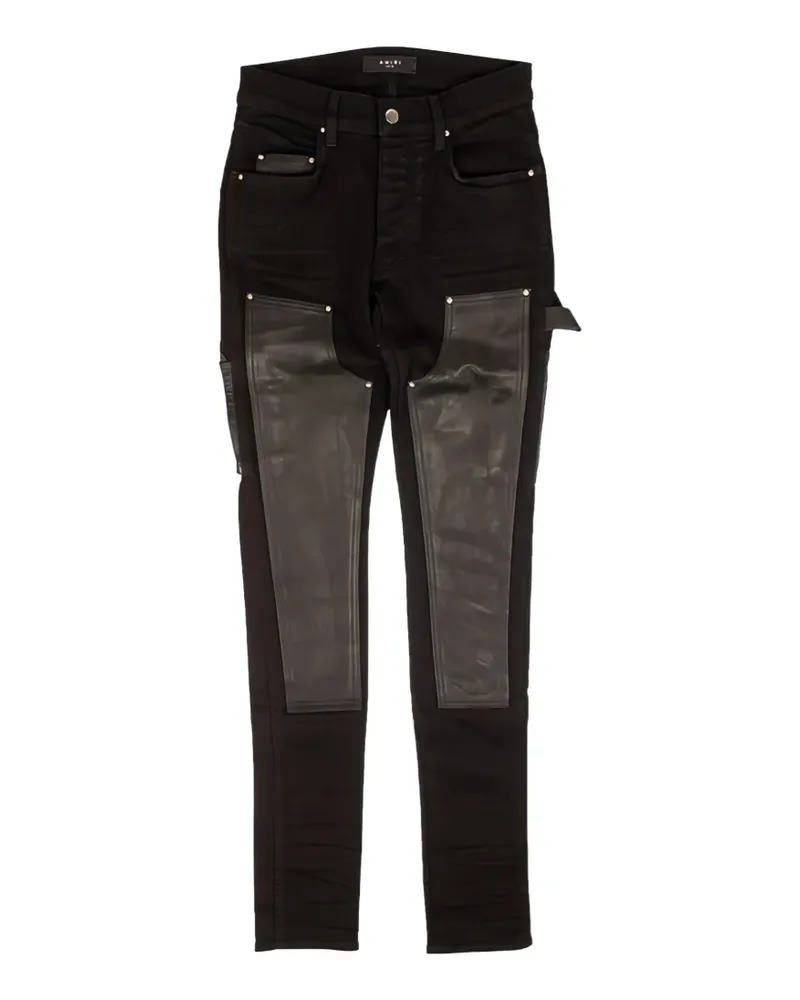 Amiri Hose mit Kontrasteinsätzen - Schwarz Schwarz