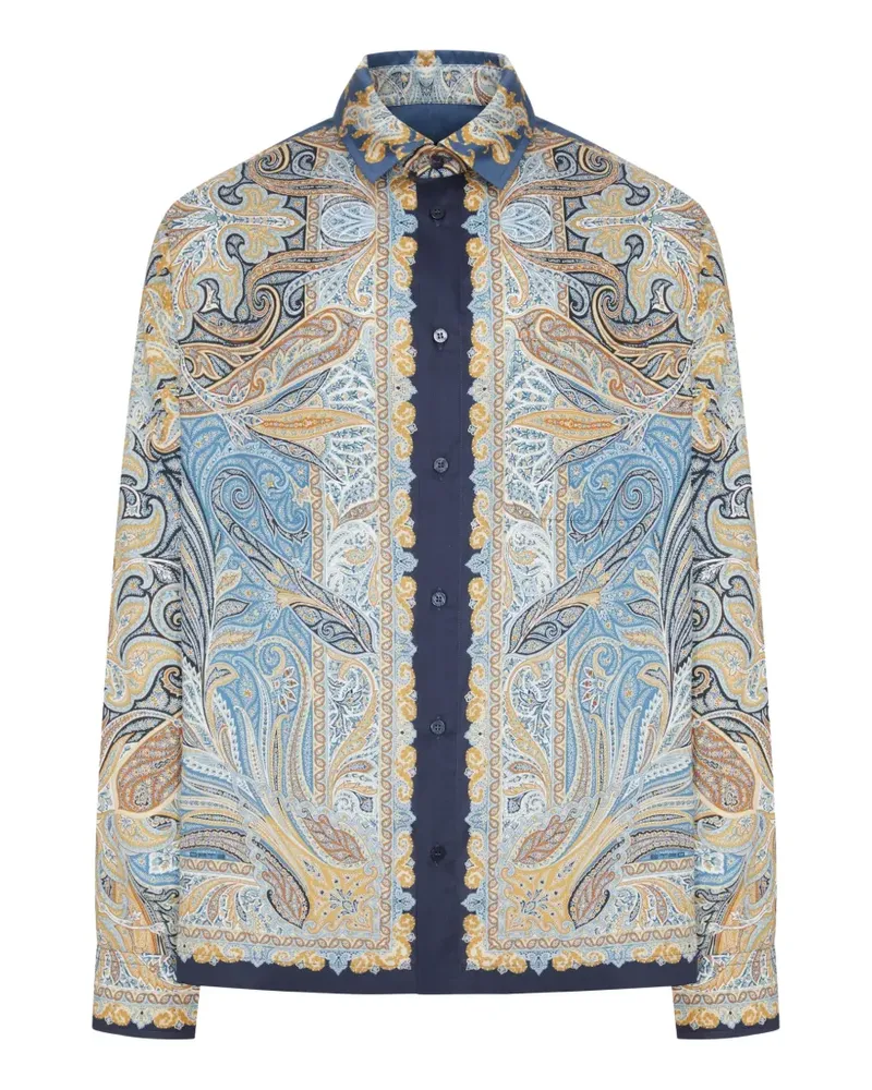 Etro Hemd mit Paisley-Print - Blau Blau