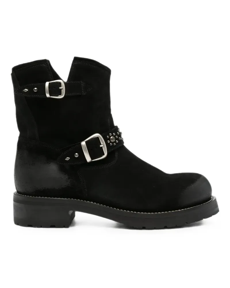 Second/Layer Rider buckled boots - Schwarz Schwarz