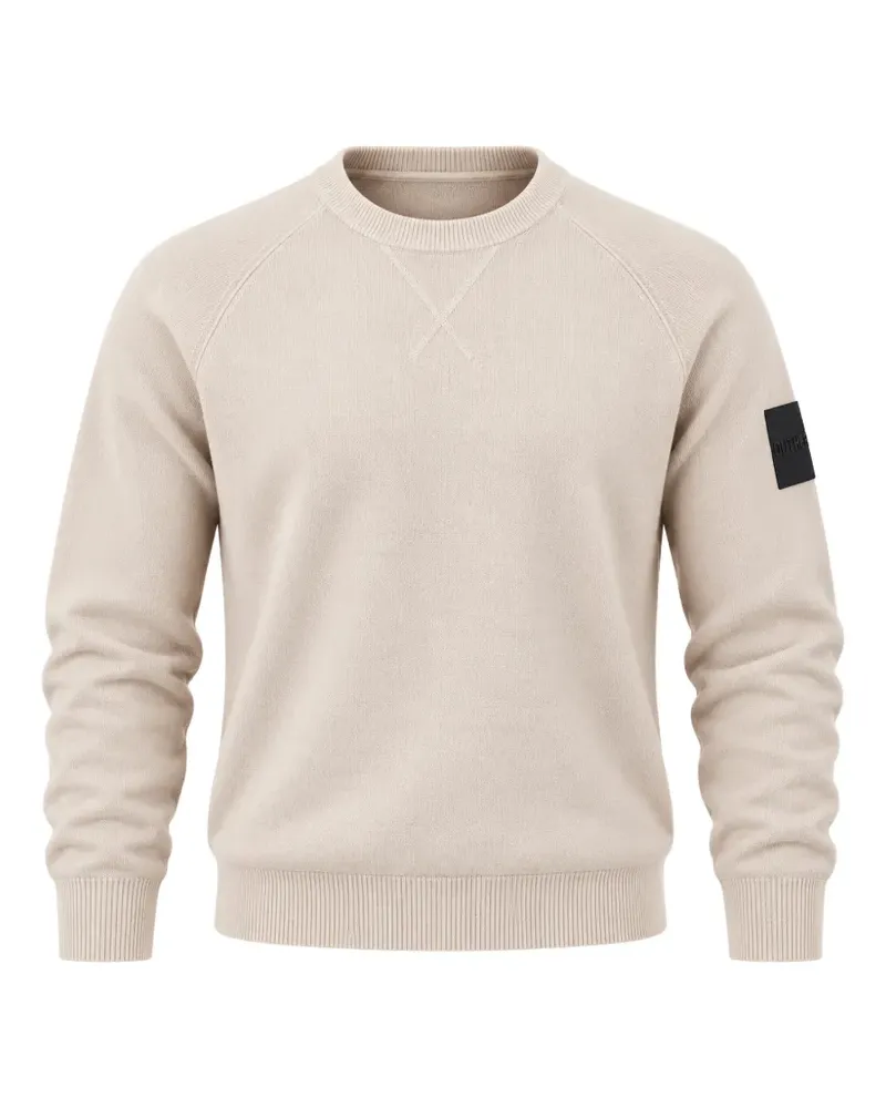 OUTHERE Pullover mit Logo-Patch und Raglanärmeln - Weiß Weiß