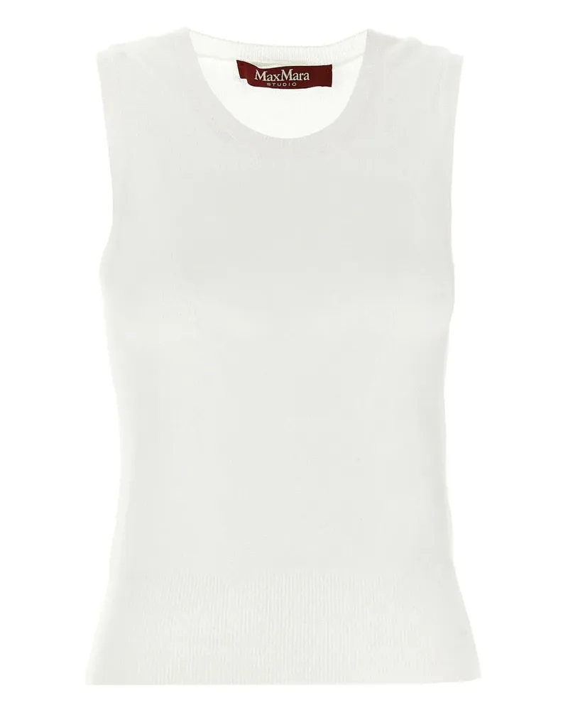 Max Mara Pedone Oberteil - Weiß Weiß