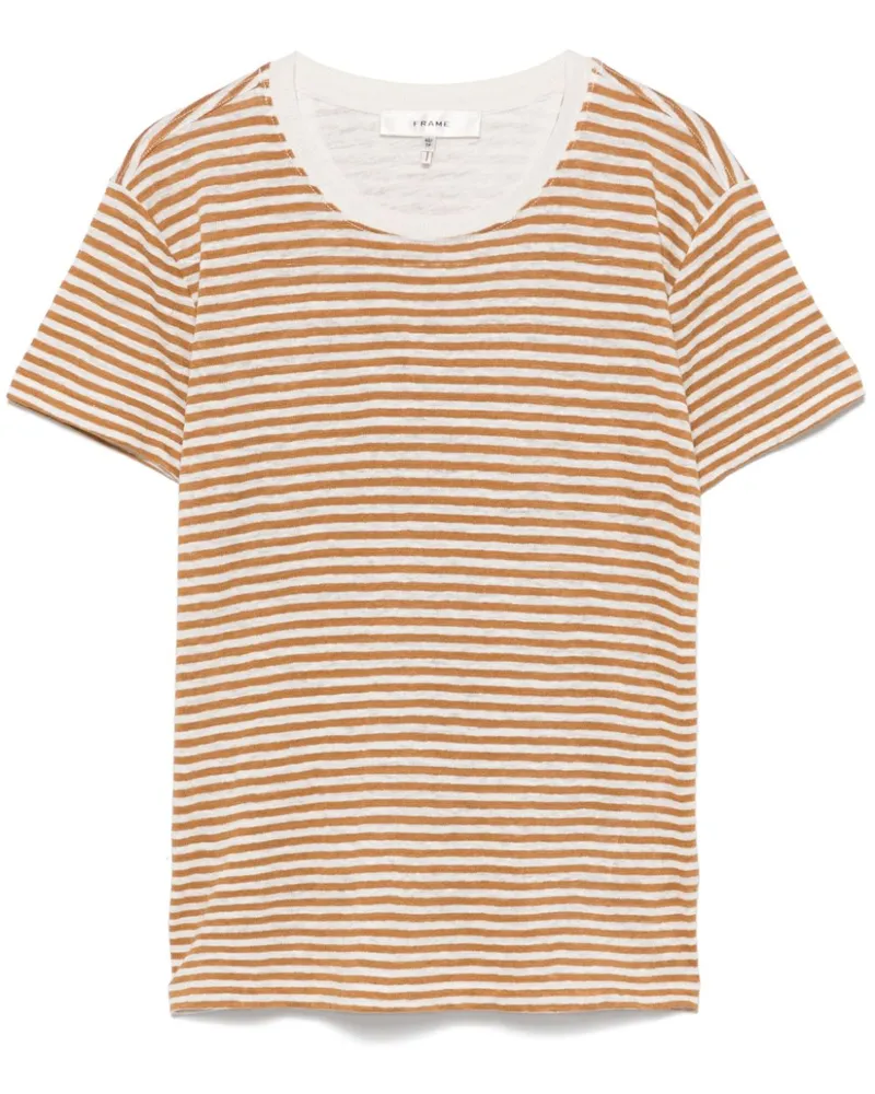 Frame Denim Gestreiftes T-Shirt - Braun Braun