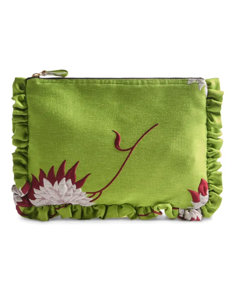 La DoubleJ Gerüschte Clutch - Grün Grün