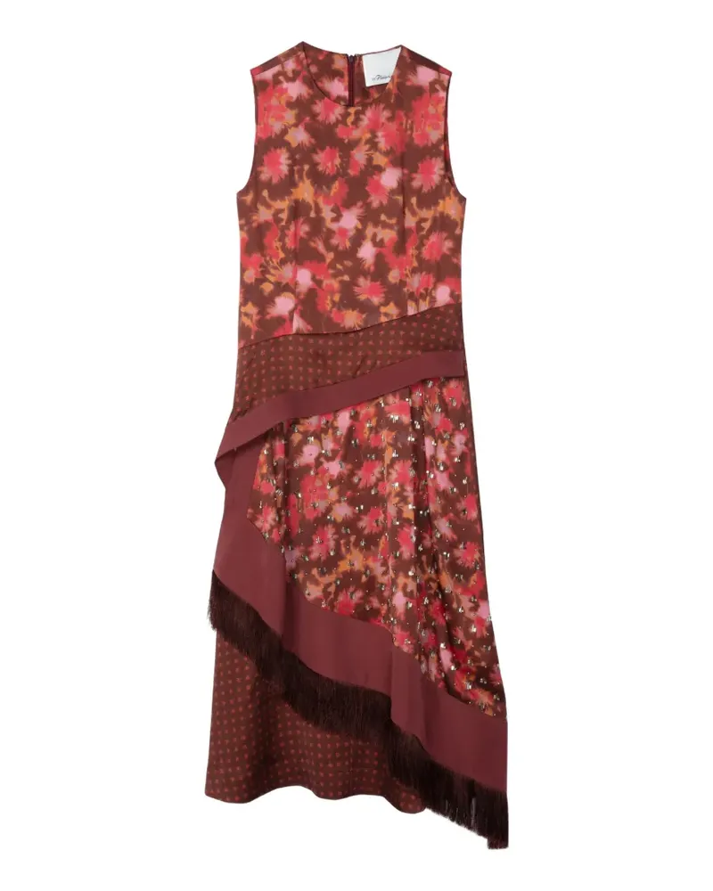 3.1 phillip lim Asymmetrisches Desert Flower Midikleid - Braun Braun