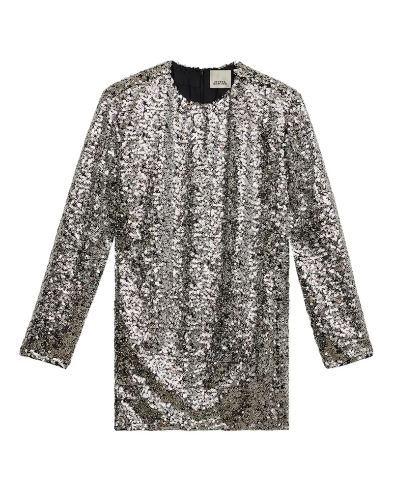 Isabel Marant Heliane Kleid mit Pailletten - Silber Silber