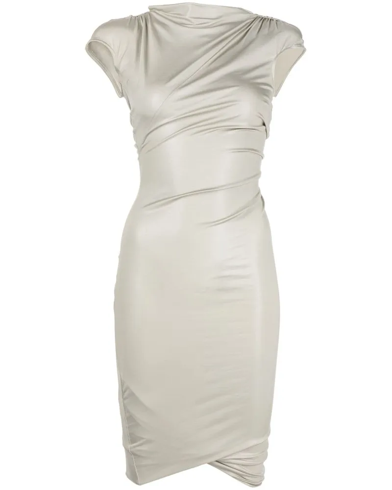 Rick Owens Lilies Kleid mit Falten - Grau Grau
