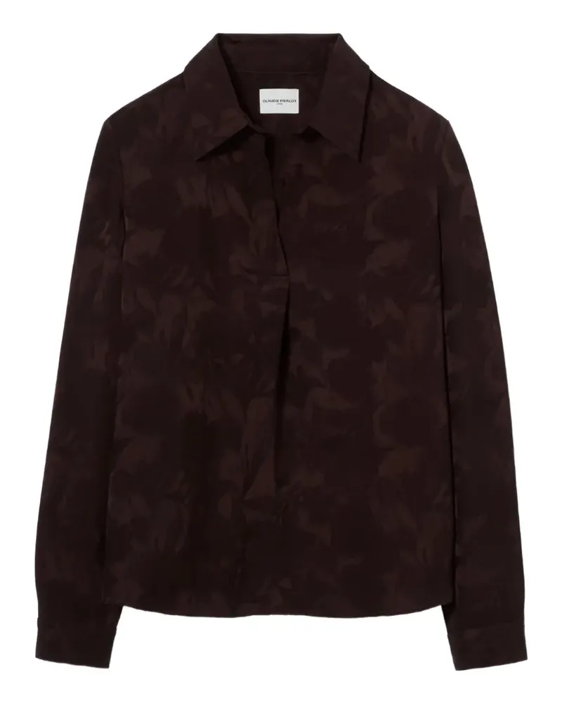 Claudie Pierlot Poloshirt mit Blumenprint - Braun Braun
