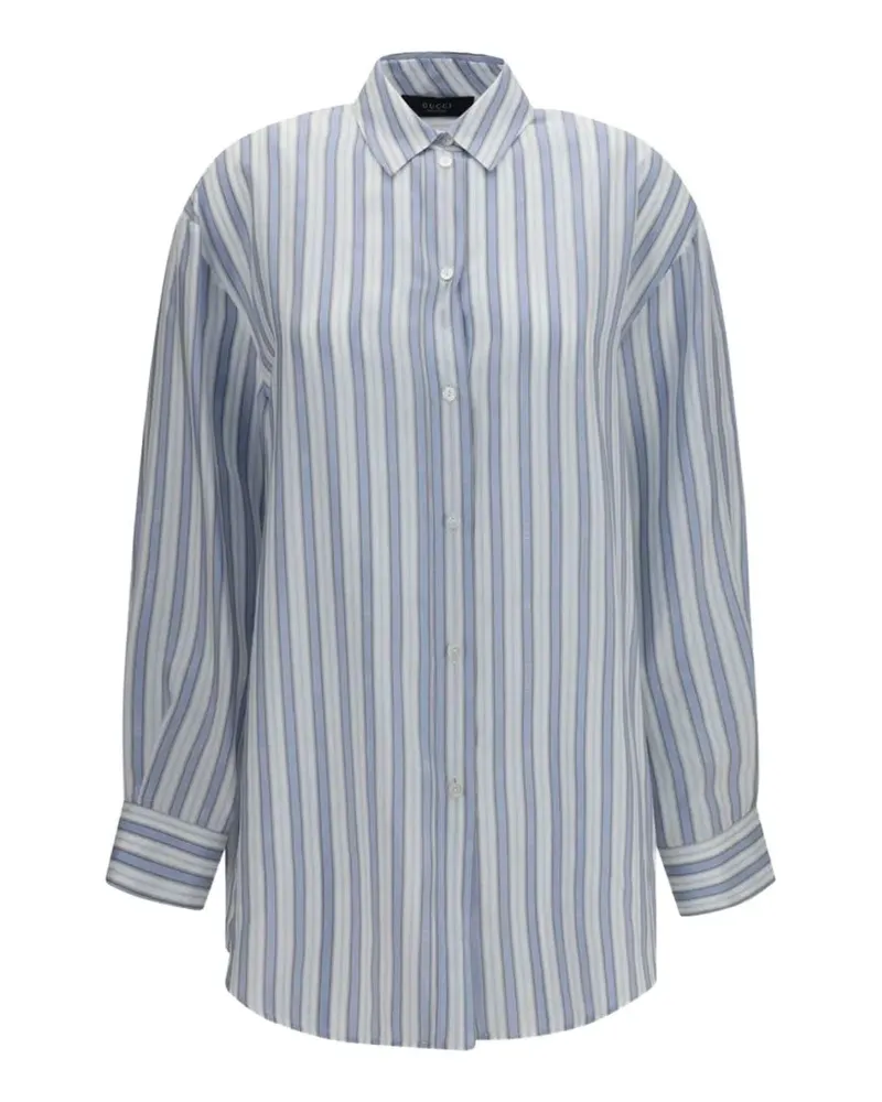 Gucci Interlocking G silk jacquard shirt - Weiß Weiß