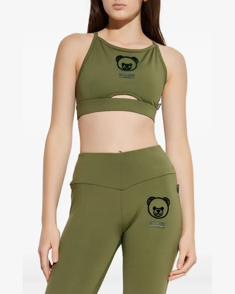 Moschino Teddy Bear Cropped-Oberteil - Grün Grün