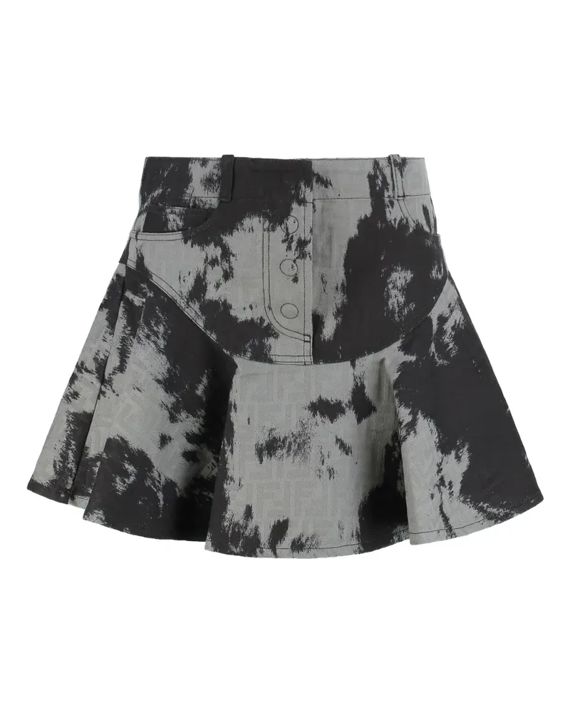 Fendi five-pocket jacquard mini skirt - Grau Grau