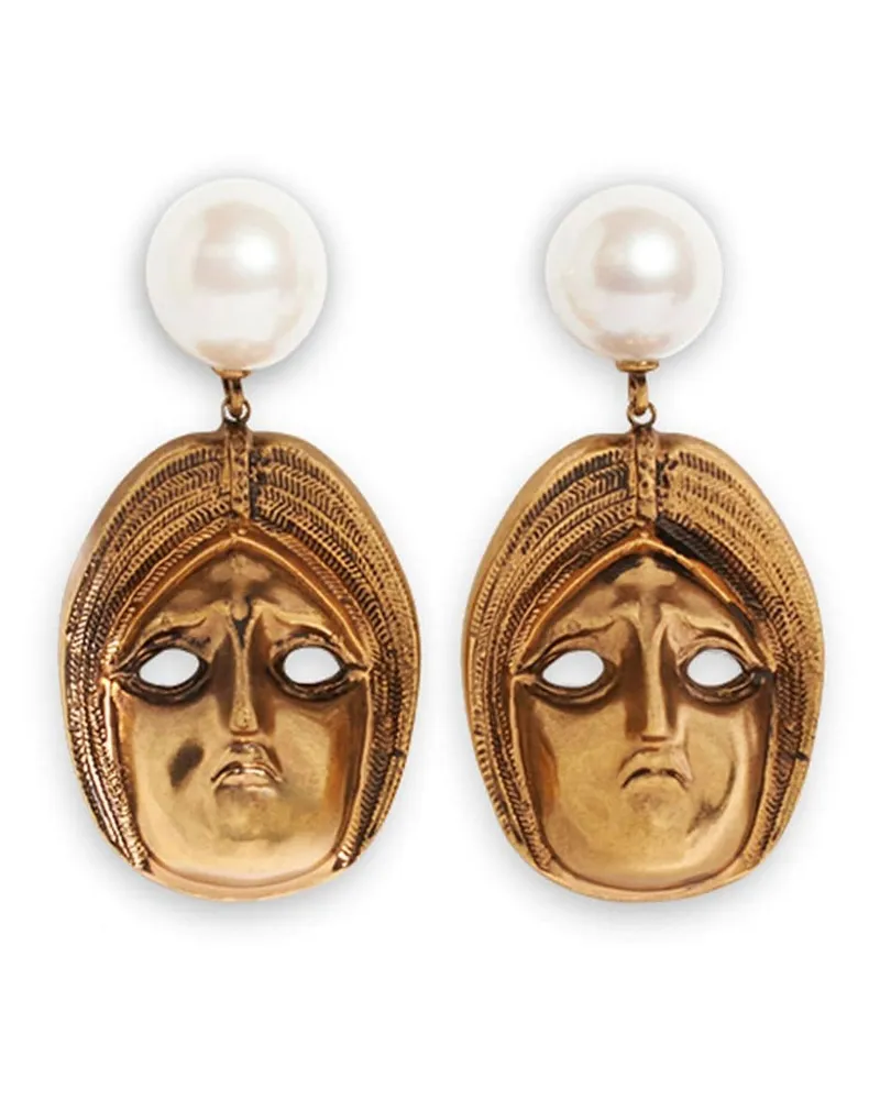 Etro Masks Perlenohrringe - Gold Gold