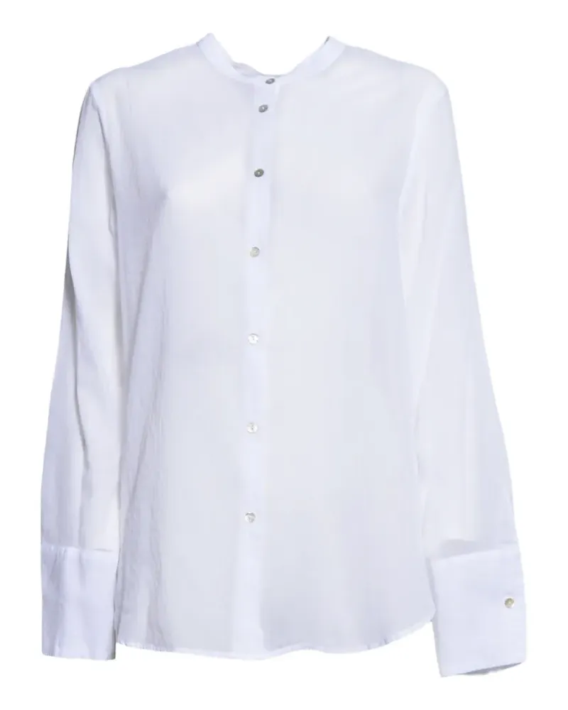 ..,merci button-up collarless shirt - Weiß Weiß
