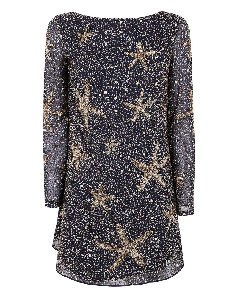 RIXO Ilse Kleid mit Seesternverzierung - Blau Blau
