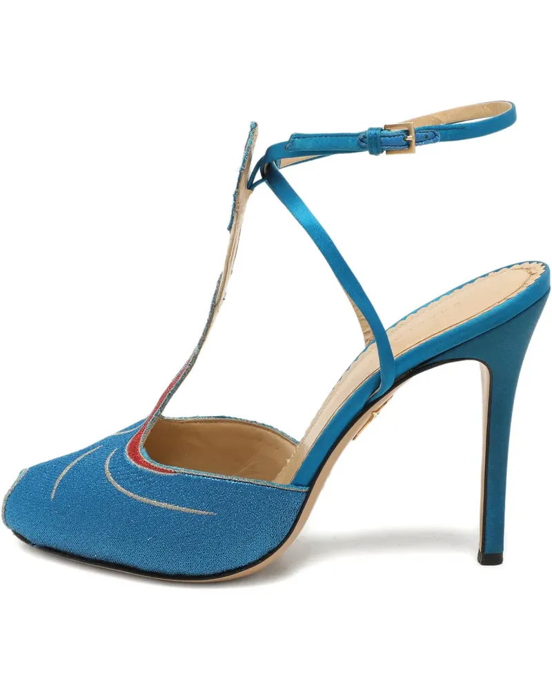 Charlotte Olympia Bestickte Sandalen - Blau Blau