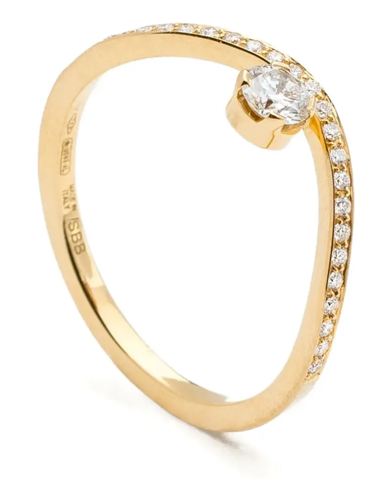 Sophie Bille Brahe 18kt Grace Gelbgoldring mit Diamanten Gold