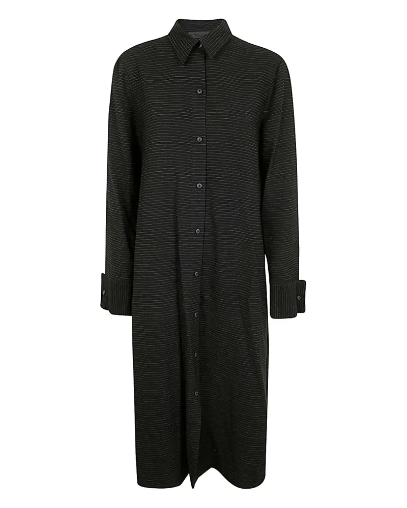 Maria Calderara striped button dress - Schwarz Schwarz