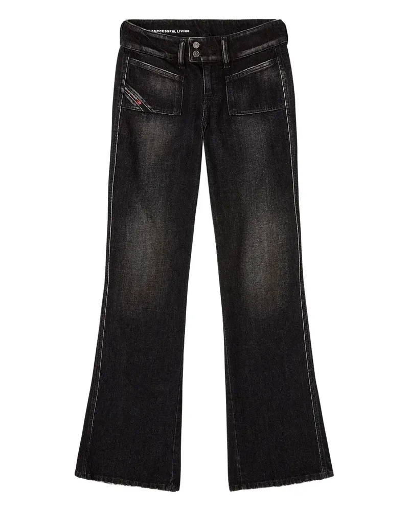 Diesel D-Hush 09N50 patch pocket jeans - Schwarz Schwarz