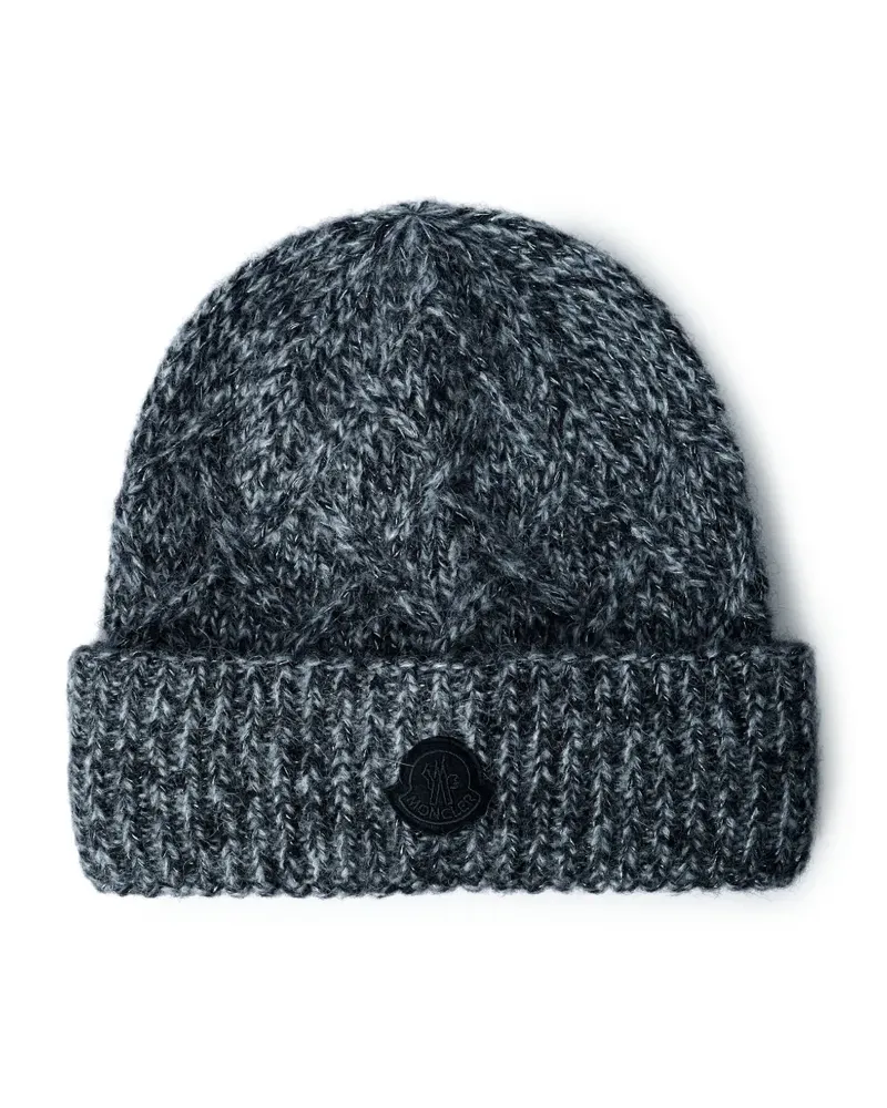 Moncler Beanie mit Logo - Grau Grau