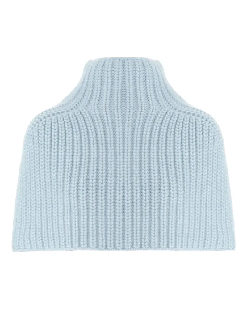 Sa Su Phi Geripptes Cape aus Kaschmir - Blau Blau