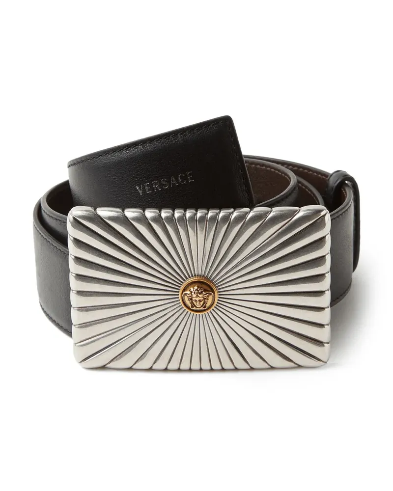 Versace leather belt 4 cm - Schwarz Schwarz