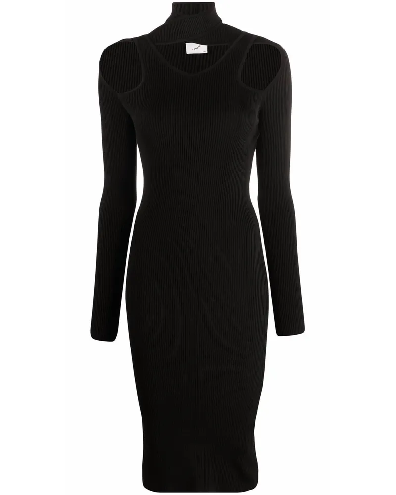 COPERNI Midikleid mit Cut-Outs - Schwarz Schwarz