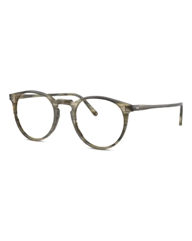 Oliver Peoples Brille mit rundem Gestell - Braun Braun