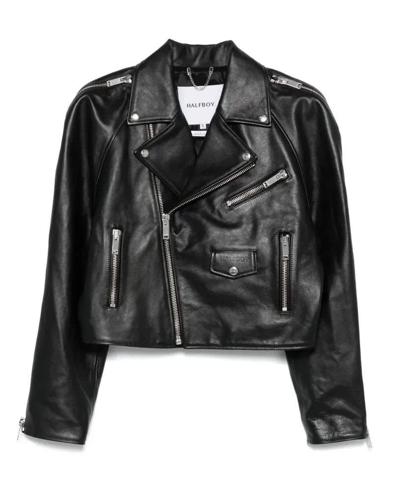 HALFBOY Chiodo Bikerjacke - Schwarz Schwarz