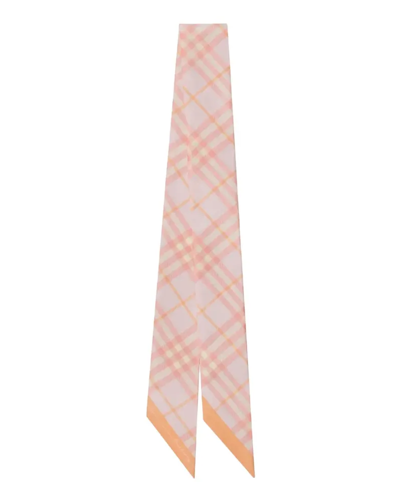 Burberry Karierter Schal aus Seide - Rosa Rosa