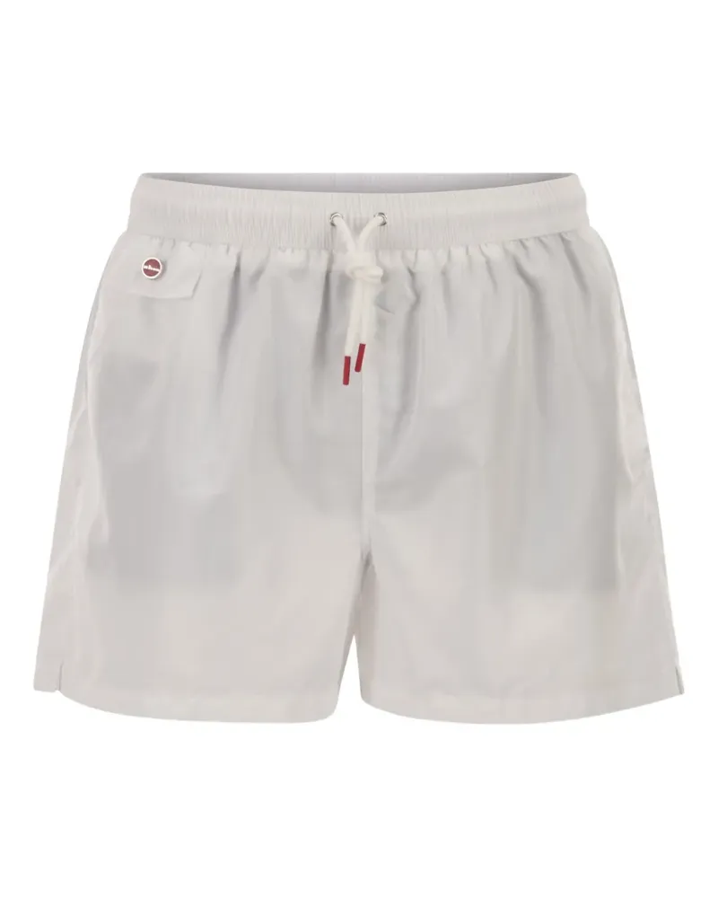 Kiton logo-detail swim shorts - Weiß Weiß