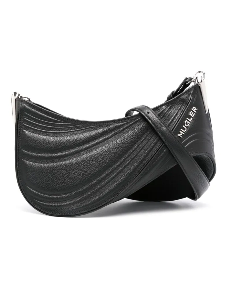 Thierry Mugler Schultertasche mit Prägung - Schwarz Schwarz
