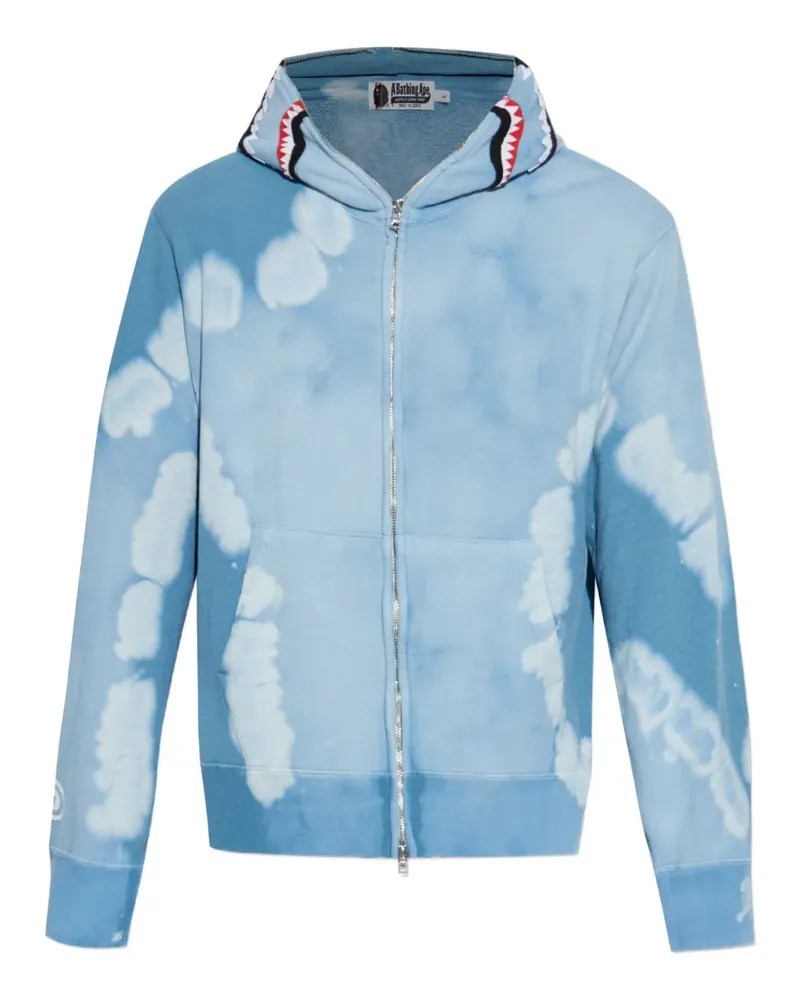 BAPE tie-dye zip-fastening hoodie - Blau Blau