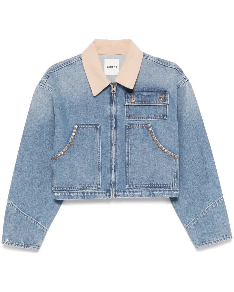 Sandro Klassische Jeansjacke - Blau Blau