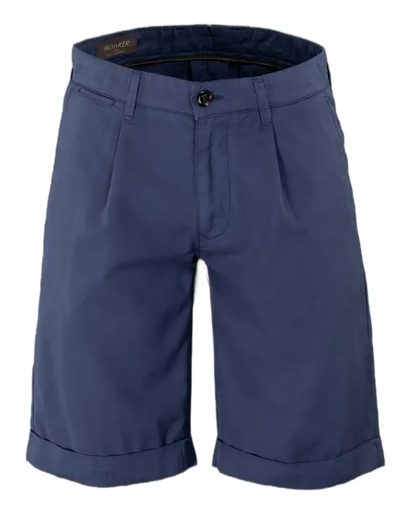MOORER Shorts mit Falten - Blau Blau