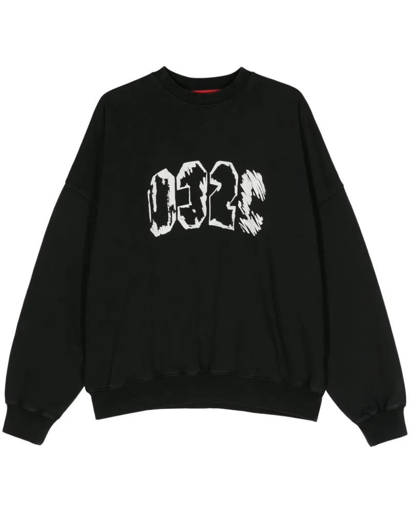 032c Eternal Bubble Sweatshirt mit Logo-Print Schwarz