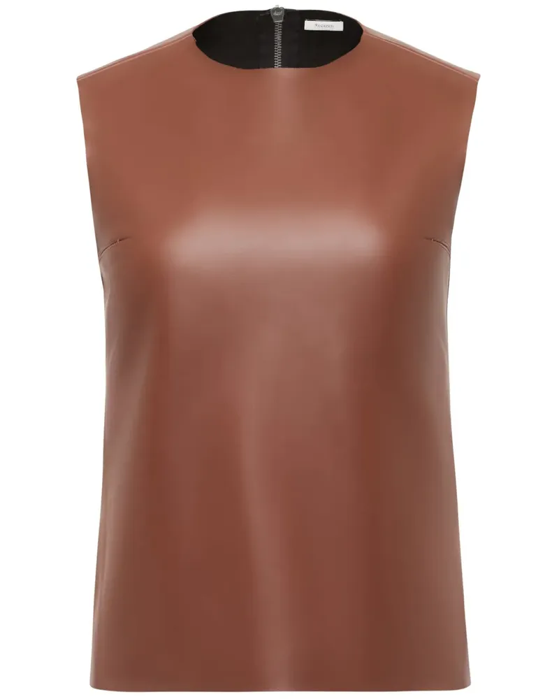 J.W.Anderson Top aus Leder - Braun Braun