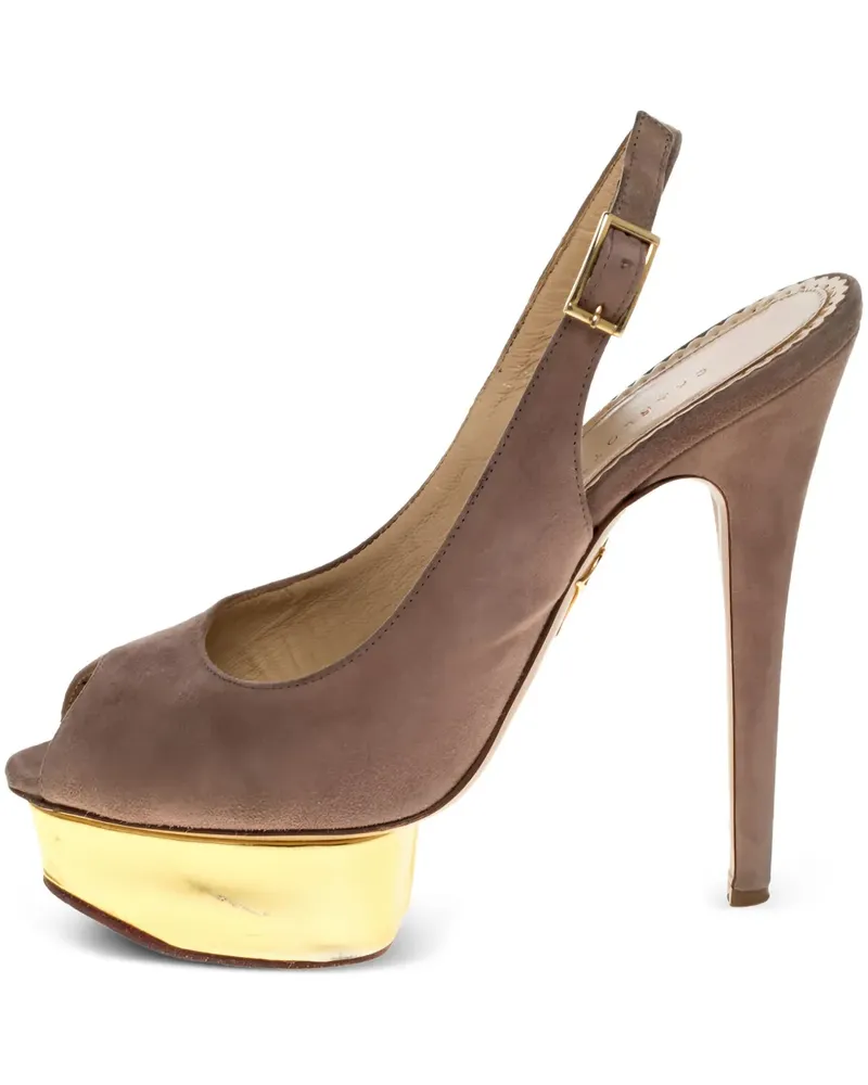 Charlotte Olympia Pre-owned Slingback-Pumps 150mm - Nude Nude