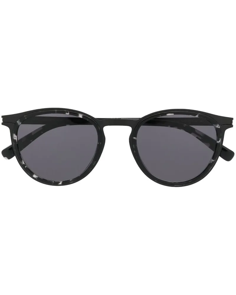 Mykita Sonnenbrille mit rundem Gestell Schwarz