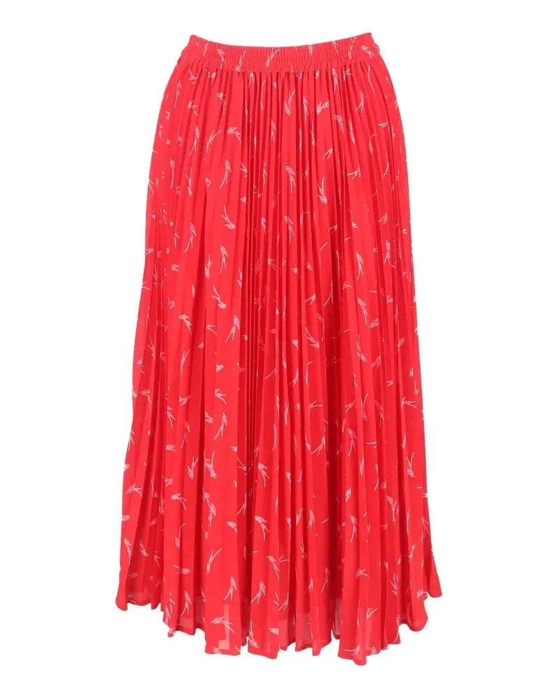 Michael Kors Midirock mit Falten - Rot Rot