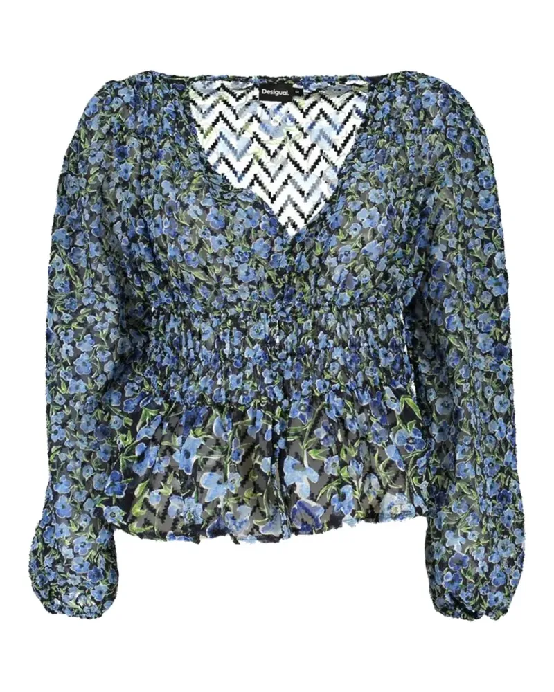 Desigual Bluse mit Print - Blau Blau