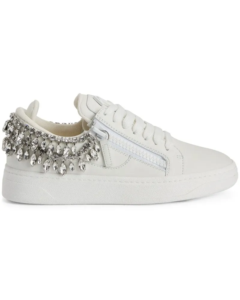 Giuseppe Zanotti GZ94 Sneakers mit Kristallen - Weiß Weiß