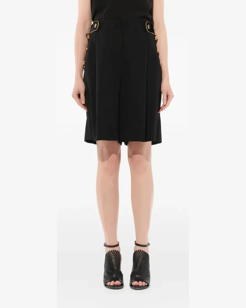 Givenchy Seidenshorts mit Knopfdetail - Schwarz Schwarz