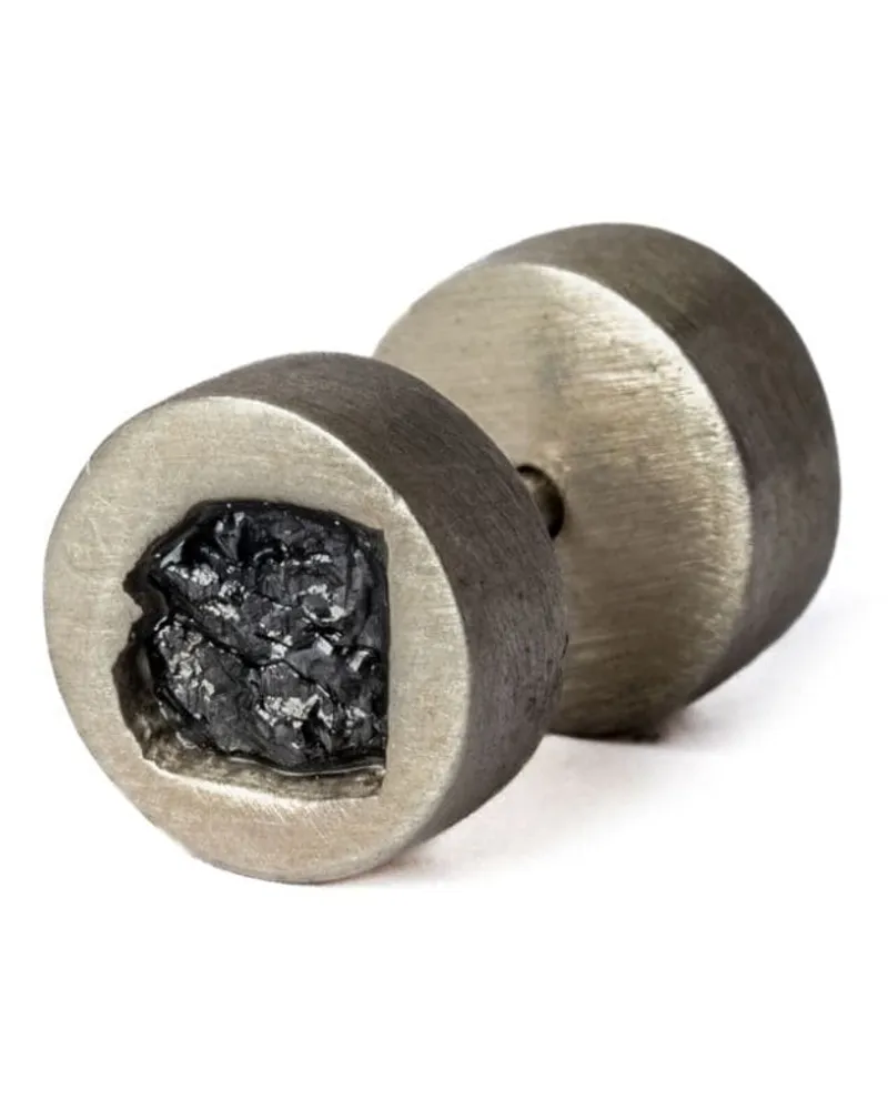 Parts Of Four Ohrstecker mit schwarzem Diamant - Silber Silber